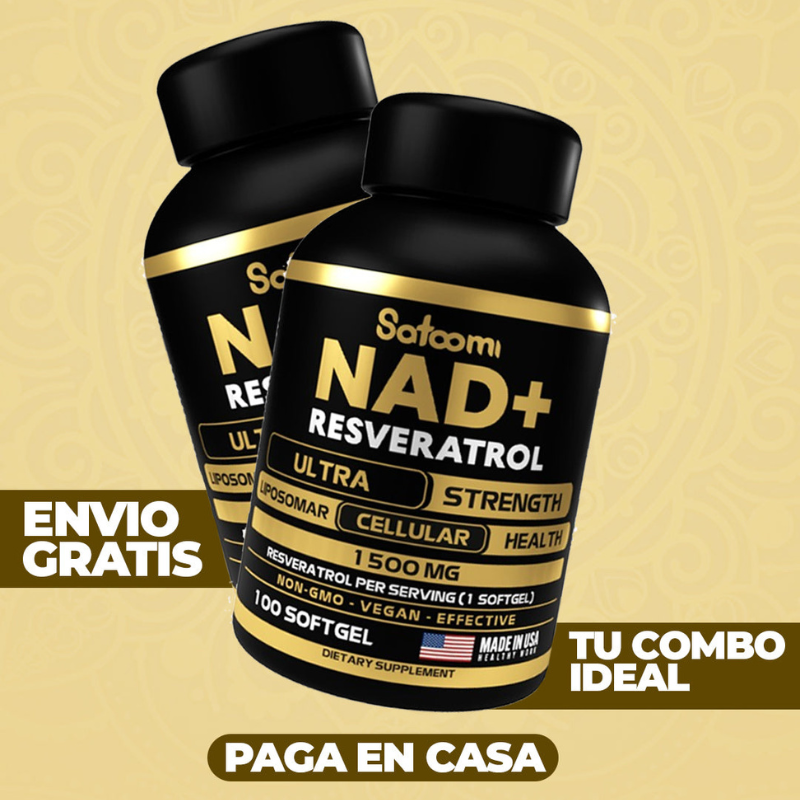 NAD+Resveratrol: Suplemento Rejuvenecedor y Potenciador de Energía ✨💪